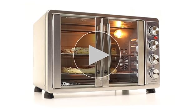 Elite Gourmet ETO-4510M トースターオーブン Elite Gourmet ETO-4510M Double Door Oven with Rotisserie